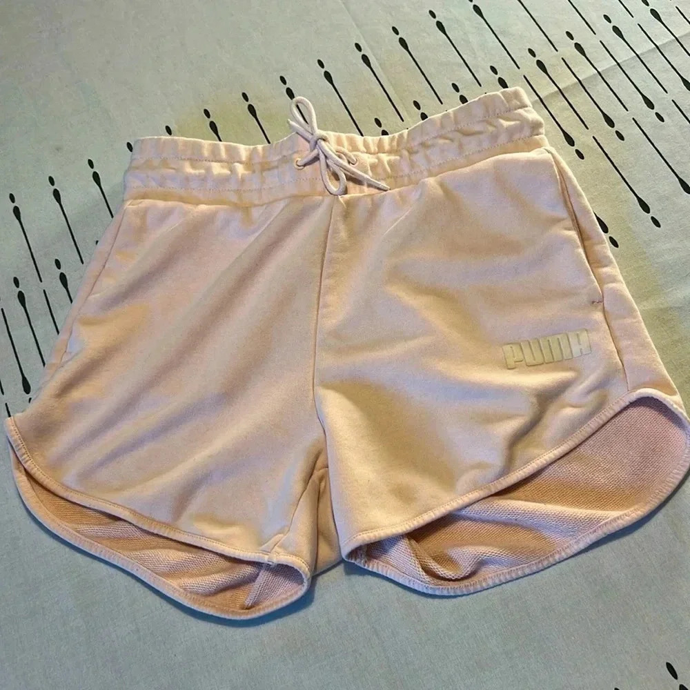 Baby  Pink Puma Shorts. Size small
